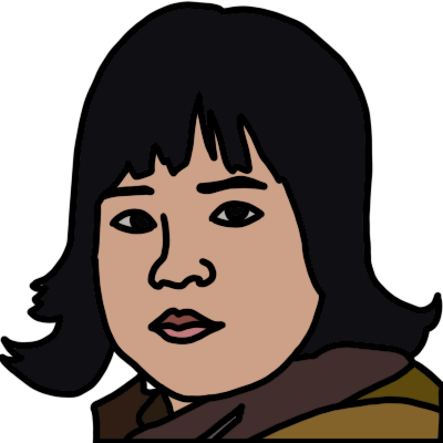A head-and-neck portrait of Rose Tico from Star Wars.